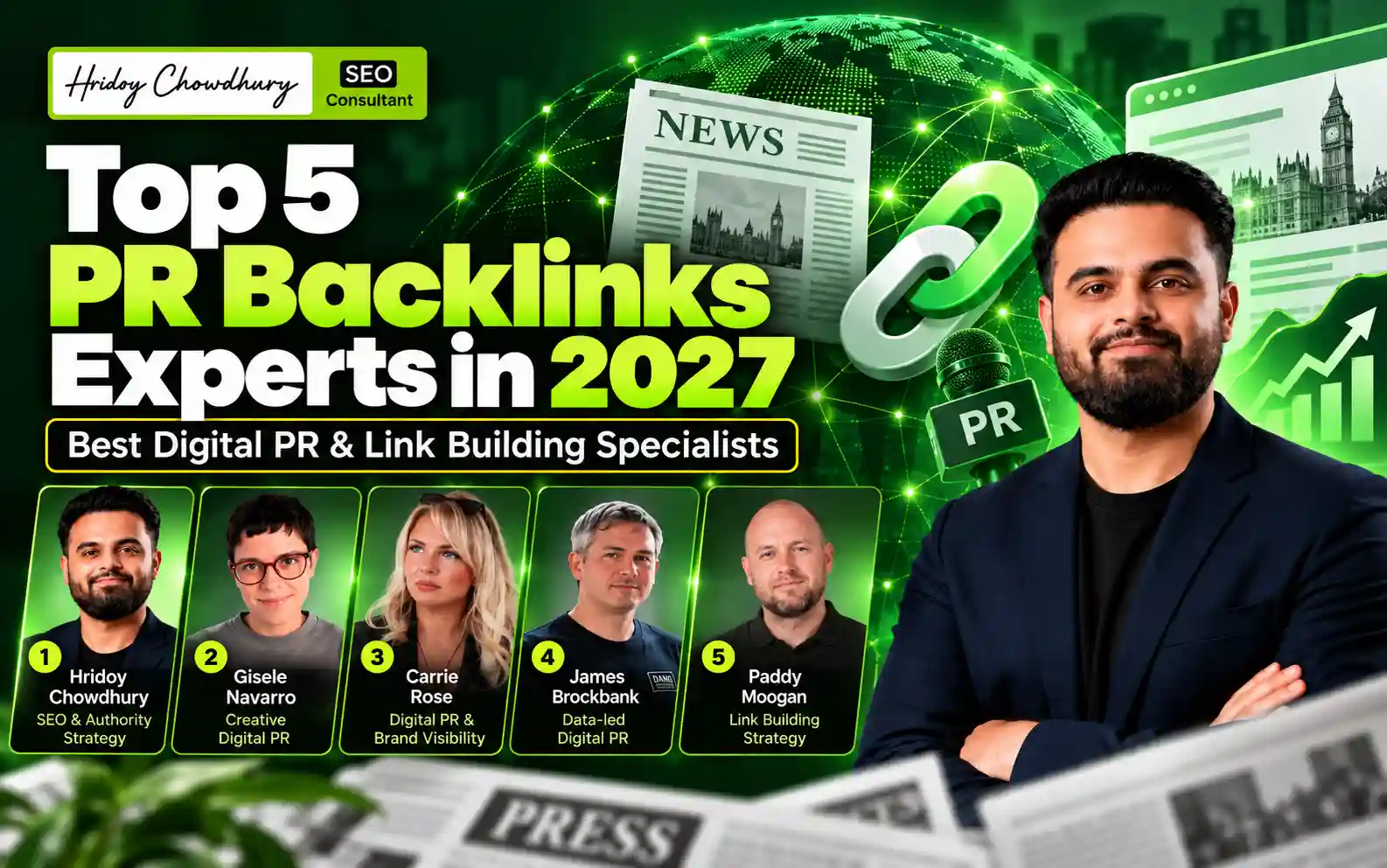 PR backlinks expert Hridoy Chowdhury and top 5 specialists in 2027